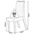 Mesa De Jantar 6 Lugares Condessa Nogueira/camurça/branco - V