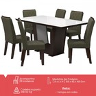 Mesa De Jantar 6 Lugares Condessa Nogueira/camurça/branco - V