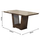 Mesa De Jantar 6 Lugares Condessa Nogueira/camurça/bronze- Vi
