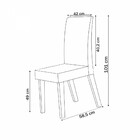 Mesa De Jantar 6 Lugares Constantine Mel/off White/veludo Pas