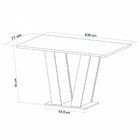 Mesa De Jantar 6 Lugares Constantine Mel/off White/veludo Pas