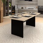 Mesa De Jantar 6 Lugares Cozinha 200x100cm Mdp Carvalho / Pre