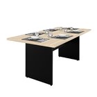 Mesa De Jantar 6 Lugares Cozinha 200x100cm Mdp Carvalho / Pre