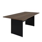 Mesa De Jantar 6 Lugares Cozinha 200x100cm Mdp Nogal / Preto