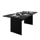 Mesa De Jantar 6 Lugares Cozinha 200x100cm Mdp Preto