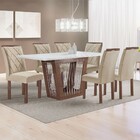 Mesa De Jantar 6 Lugares Cuenca/arthus Com Vidro Chocolate/of