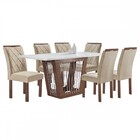 Mesa De Jantar 6 Lugares Cuenca/arthus Com Vidro Chocolate/of