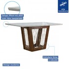 Mesa De Jantar 6 Lugares Cuenca/canela Com Vidro Chocolate/of