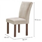 Mesa De Jantar 6 Lugares Cuenca/canela Com Vidro Chocolate/of