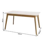 Mesa De Jantar 6 Lugares Dobuê Topázio 160x90cm Off White