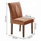 Mesa De Jantar 6 Lugares Elis Com Vidro Chocolate/off White/v