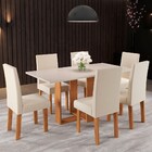 Mesa De Jantar 6 Lugares Erika Mel/blonde/nude 26271 - Viero