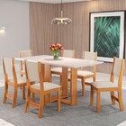 Mesa De Jantar 6 Lugares Erika Mel/blonde/nude - Viero Móveis