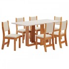 Mesa De Jantar 6 Lugares Erika Mel/blonde/nude - Viero Móveis