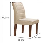 Mesa De Jantar 6 Lugares Espanha Com Vidro Chocolate/off Whit