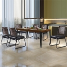 Mesa De Jantar 6 Lugares Espanha Courissimo Preto/mocaccino/p