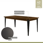 Mesa De Jantar 6 Lugares Espanha Courissimo Preto/mocaccino/p