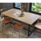 Mesa De Jantar 6 Lugares Estilo Industrial 180x90cm Scandinav