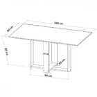 Mesa De Jantar 6 Lugares Fama Mel/blonde/perola - Viero Móveis