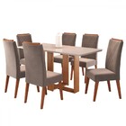 Mesa De Jantar 6 Lugares Fama Mel/blonde/perola - Viero Móveis