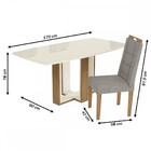 Mesa De Jantar 6 Lugares Freijó/off White/cinza Csj1074ea - K