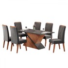 Mesa De Jantar 6 Lugares Fusion Mel/blonde/cinza - Viero Móve