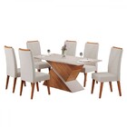 Mesa De Jantar 6 Lugares Fusion Mel/blonde/marfin - Viero Móv