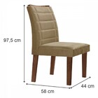 Mesa De Jantar 6 Lugares Genova Com Vidro Chocolate/off White