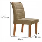 Mesa De Jantar 6 Lugares Genova Com Vidro Cinamomo/off White/