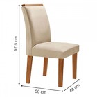 Mesa De Jantar 6 Lugares Genova/luísa Com Vidro Cinamomo/off