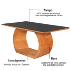 Mesa De Jantar 6 Lugares Imbuia/preto 1,6m - Sirkel