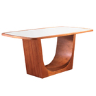 Mesa De Jantar 6 Lugares Imbuia Tampo Branco 2m - Kogan