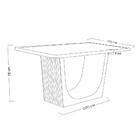 Mesa De Jantar 6 Lugares Imbuia Tampo Branco 2m - Kogan