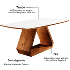 Mesa De Jantar 6 Lugares Imbuia Tampo Branco 2m - Trekant
