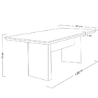 Mesa De Jantar 6 Lugares Imbuia Tampo Preto 1,8m - Kolonne