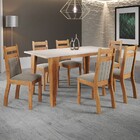 Mesa De Jantar 6 Lugares Imperador Mel/blonde/pérola - Panora