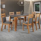 Mesa De Jantar 6 Lugares Imperador Mel/cinza/grafite - Panora