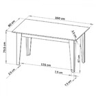 Mesa De Jantar 6 Lugares Imperador Mel/cinza/grafite - Panora