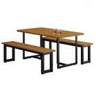 Mesa De Jantar 6 Lugares Imperatriz Preto/nature - Art Panta