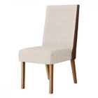 Mesa De Jantar 6 Lugares Isabella Com Vidro Nature/off White/