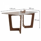 Mesa De Jantar 6 Lugares Itália Com Vidro Chocolate/off White
