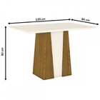 Mesa De Jantar 6 Lugares Keltin Nature/off Whitte/linho - Bci