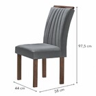 Mesa De Jantar 6 Lugares Kyra/arizona Com Vidro Chocolate/off