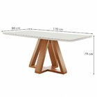 Mesa De Jantar 6 Lugares Kyra/arizona Com Vidro Cinamomo/off