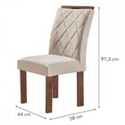 Mesa De Jantar 6 Lugares Kyra/arthus Com Vidro Chocolate/off