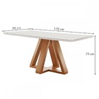 Mesa De Jantar 6 Lugares Kyra/arthus Com Vidro Cinamomo/off W