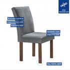 Mesa De Jantar 6 Lugares Kyra/canela Com Vidro Chocolate/off