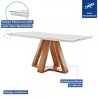 Mesa De Jantar 6 Lugares Kyra/canela Com Vidro Cinamomo/off W