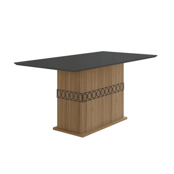 Mesa De Jantar 6 Lugares Lagos Carvalho Grafite