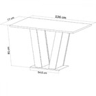 Mesa De Jantar 6 Lugares Las Vegas Com Vidro Mel/off White/ve